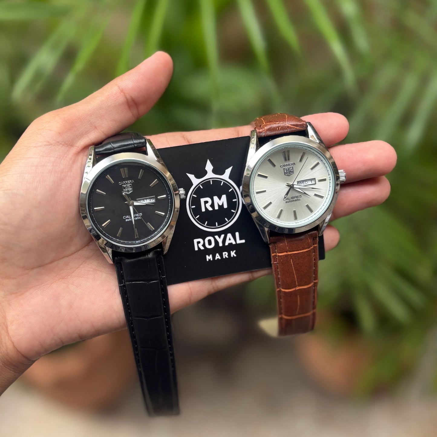 TAG HEUER - CARRERA CALIBRE 5 WATCH - LEATHER STRAP