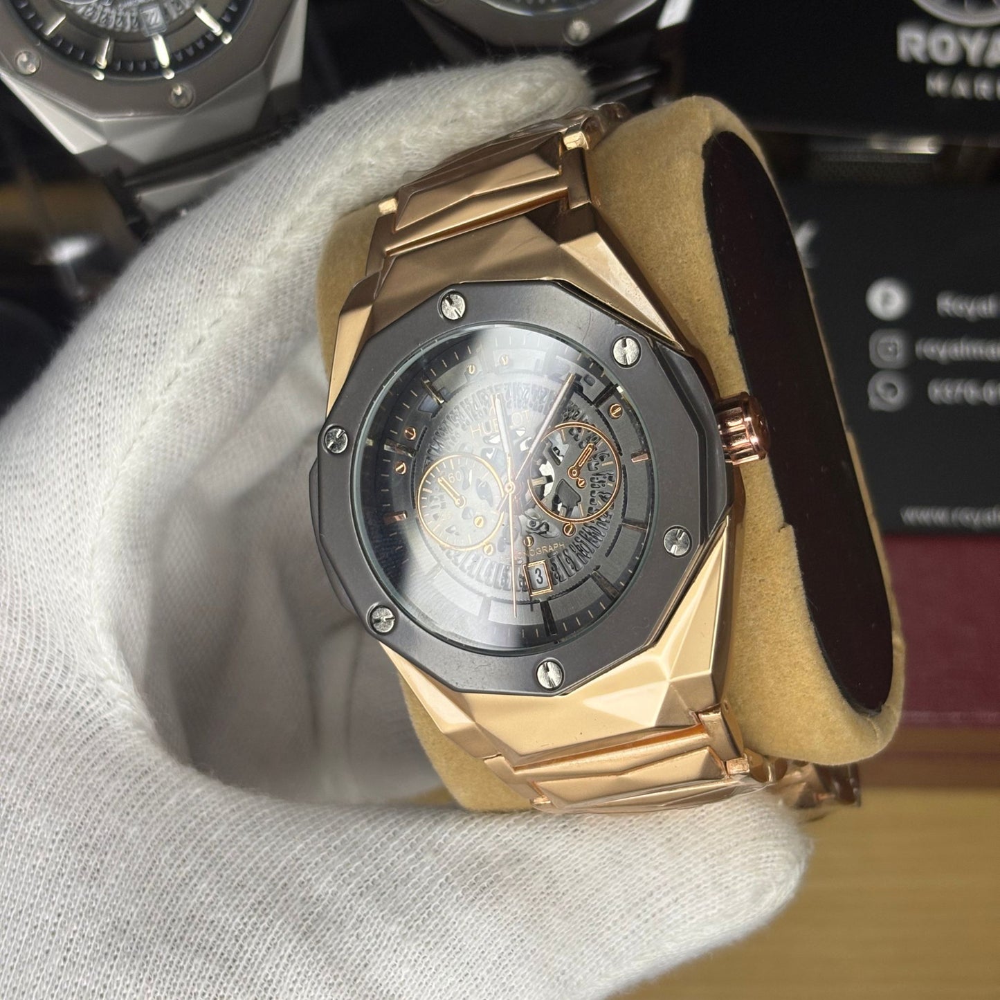 HUBLOT DIAMOND CUT CHRONOGRAPH