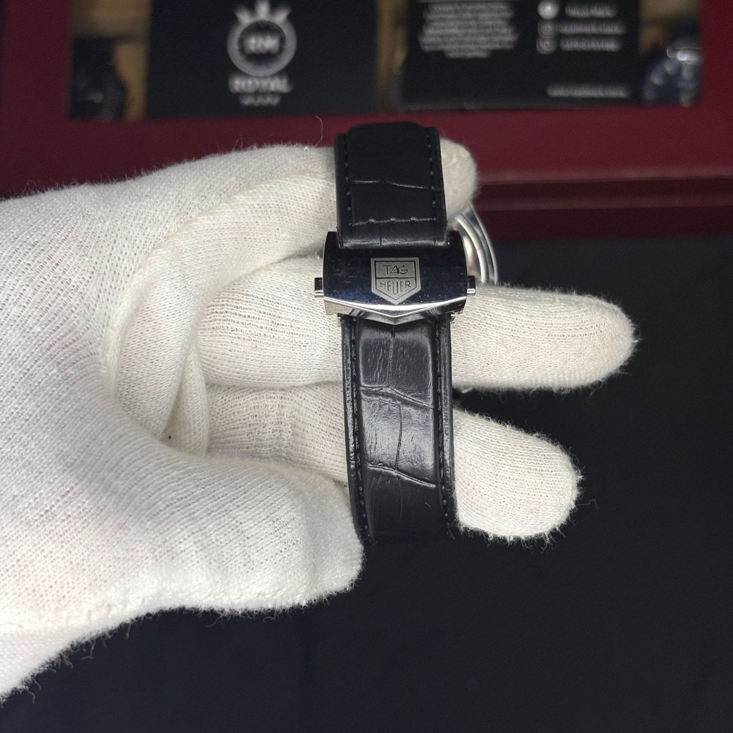 TAG HEUER - CARRERA CALIBRE 5 WATCH - LEATHER STRAP