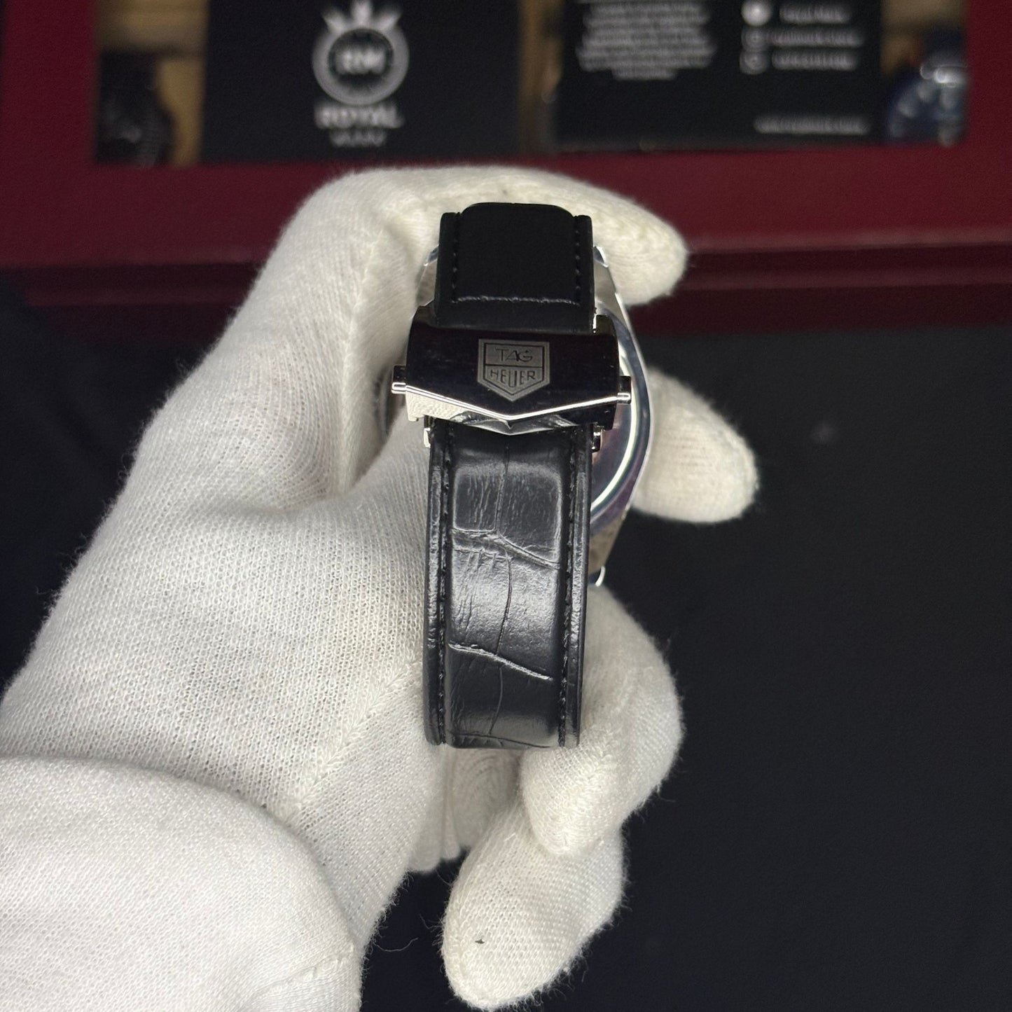 TAG HEUER - CARRERA CALIBRE 5 WATCH - LEATHER STRAP