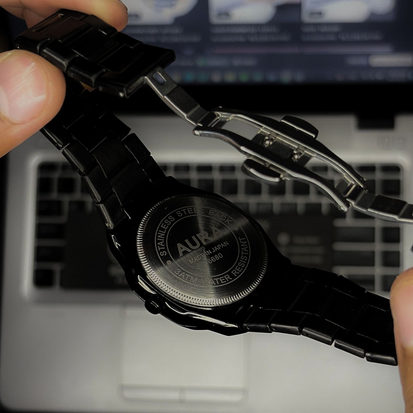 STEEL ARABIC AURA WATCH
