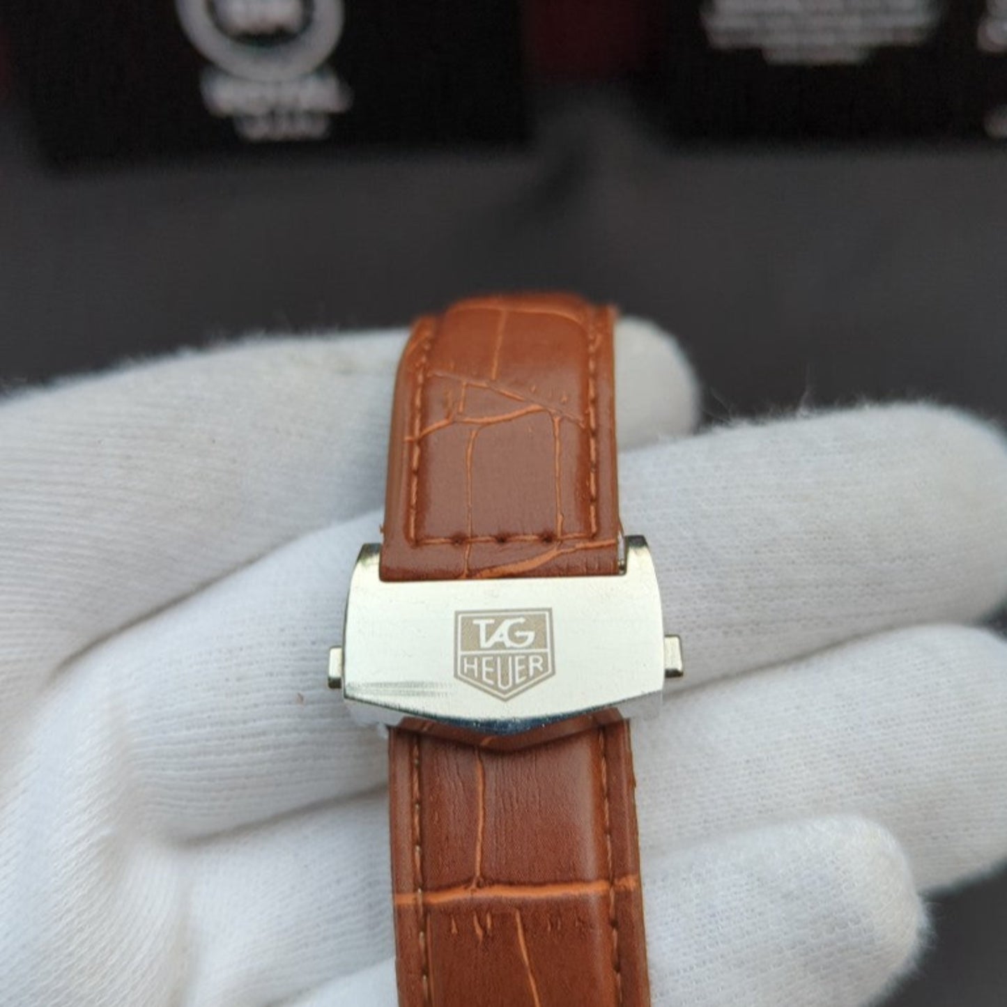 TAG HEUER - CARRERA CALIBRE 5 WATCH - LEATHER STRAP