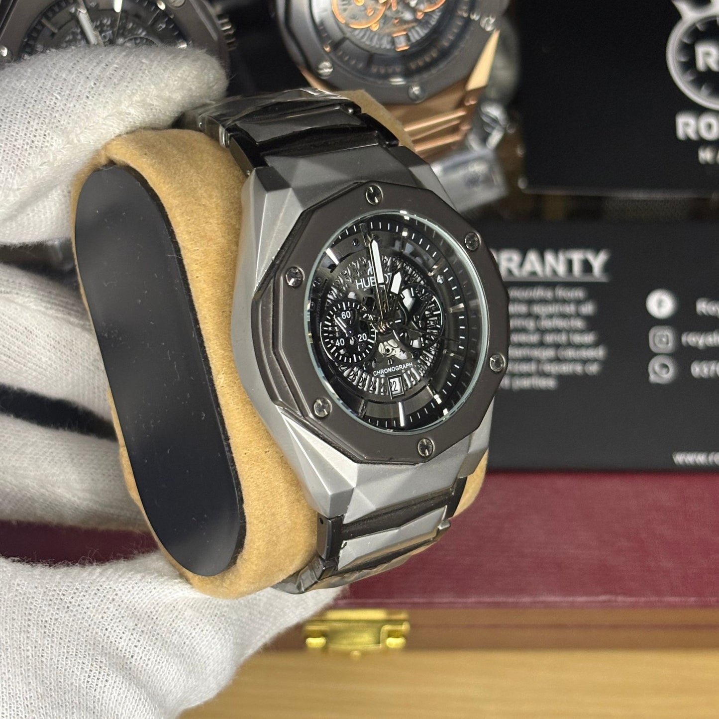 HUBLOT DIAMOND CUT CHRONOGRAPH