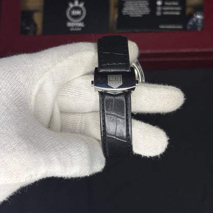 TAG HEUER - CARRERA CALIBRE 5 WATCH - LEATHER STRAP