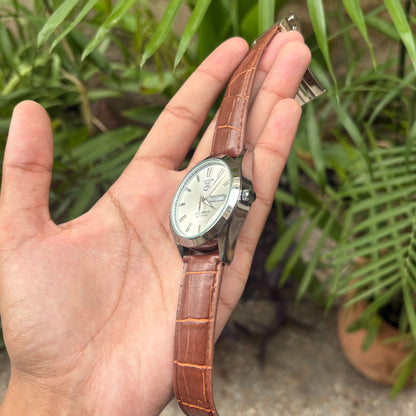 TAG HEUER - CARRERA CALIBRE 5 WATCH - LEATHER STRAP