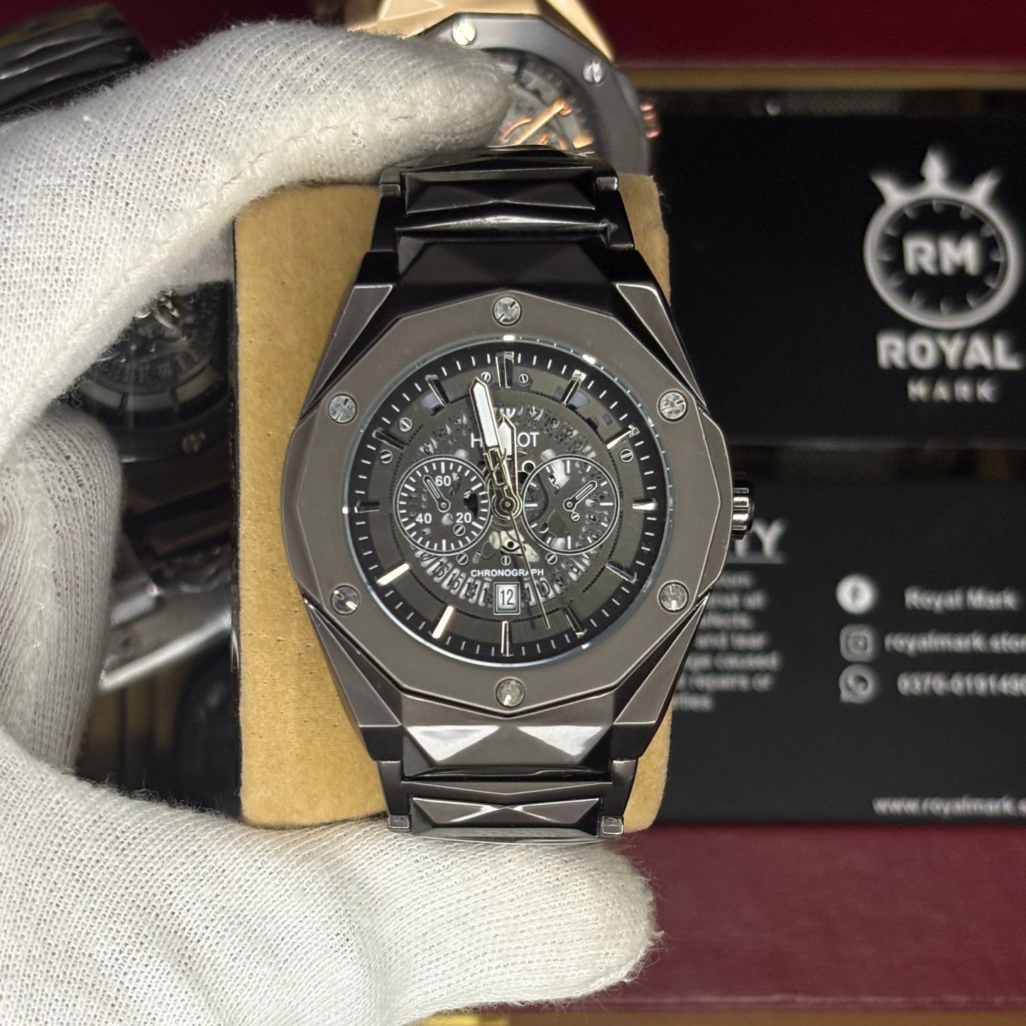 HUBLOT DIAMOND CUT CHRONOGRAPH
