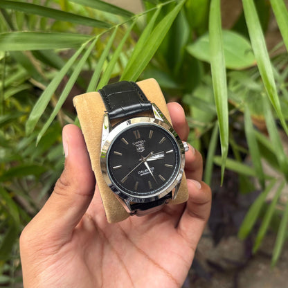 TAG HEUER - CARRERA CALIBRE 5 WATCH - LEATHER STRAP